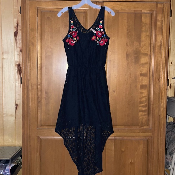 Black Laced High-Low Tank Dress - Picture 1 of 6